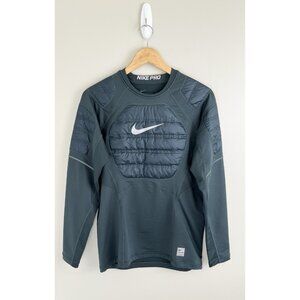 Nike Men's Sz M‎ Pro HyperWarm AeroLoft Training Top Gray